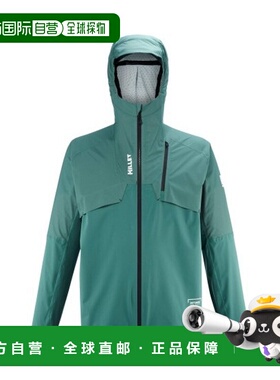 自营欧洲直邮MILLET INTENSE PRO男士瓶绿色聚酯纤维连帽夹克