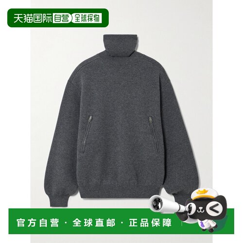 Balenciaga 巴黎世家 女士 Back-To-Front 羊毛混纺高领毛衣