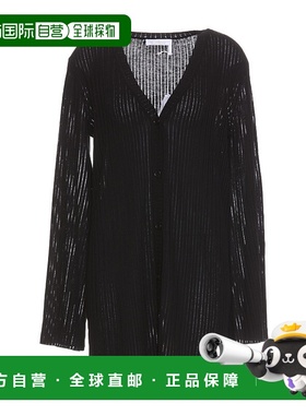 香港直邮Chloe 黑色罗纹真丝开衫 C22UMC05520