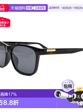 【带眼镜盒】欧洲直邮GUCCI/古驰黑色镜架复古Logo太阳镜时尚墨镜