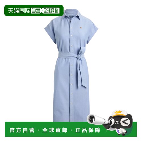 1h可退 香港直邮Polo Ralph Lauren 系带衬衫裙 211A12907连衣裙