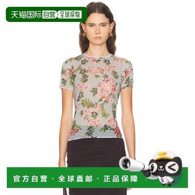 1h可退 香港直邮magda butrym 女士 花朵T恤 254925 blue蓝色 舒