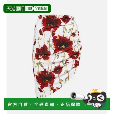 1h可退 香港直邮NORMA KAMALI 诺玛 卡玛丽 女士 花朵不对称迷你