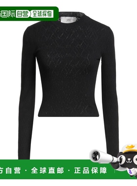 香港直邮Ami Paris 女士 毛衣 black黑色 舒适时尚针织衫
