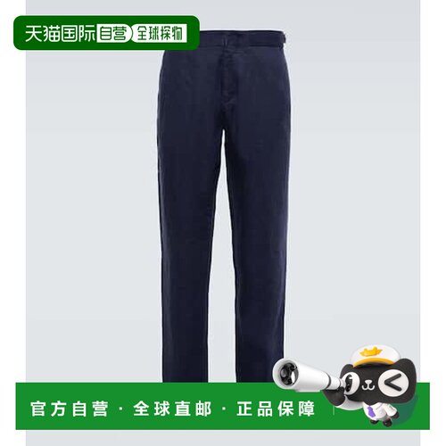香港直邮Orlebar Brown 男士 Griffon 亚麻长裤 004097新款休闲裤
