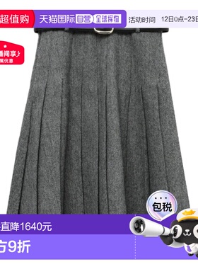 1h可退 香港直邮Self-Portrait 褶裥腰带中长裙 RS26038MSKA