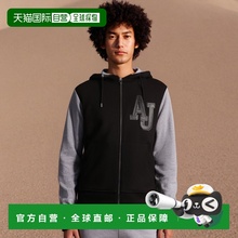 香港直发Armani Jeans阿玛尼男士休闲夹克拼色连帽拉链长袖AJ徽标