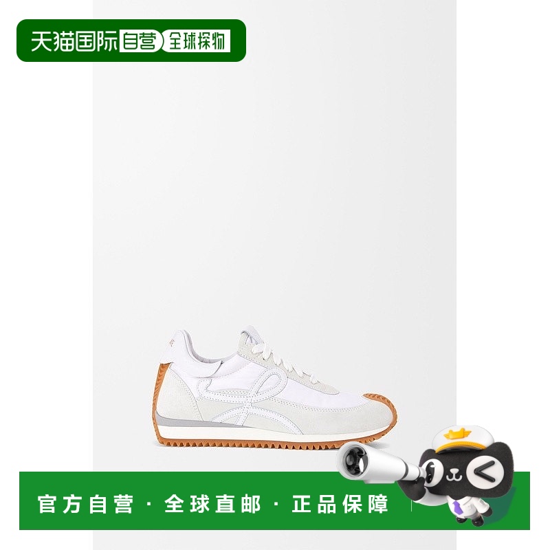 自营1h可退 欧洲直邮LOEWE/罗意威 女士白色尼龙/皮革休闲运动鞋