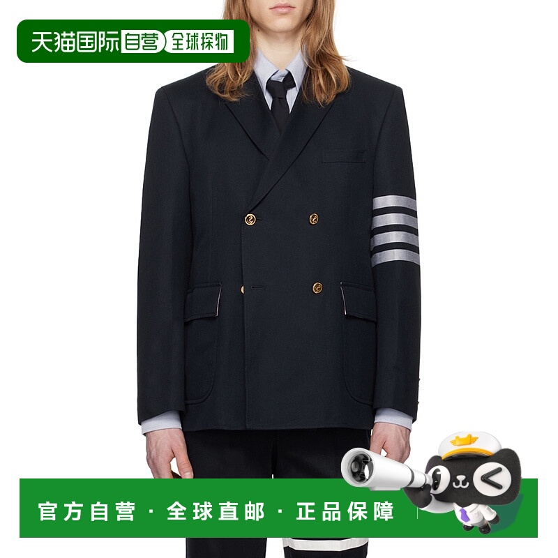 香港直邮Thom Browne 翻领条纹西装外套 MJU566A07890