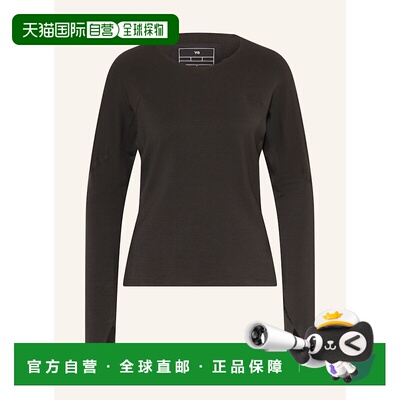 香港直邮Y-3 女士T恤 100292917213000 CO 黑色 Running shirt