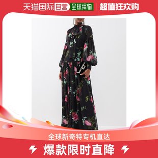 女士印花真丝雪纺长款 连衣裙 香港直邮Erdem