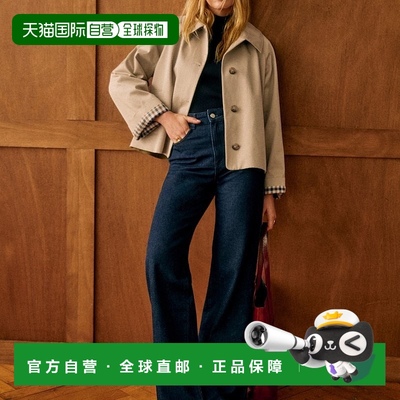 自营欧洲直邮Sezane 女士靛蓝色棉牛仔裤时尚百搭舒适流行穿搭高