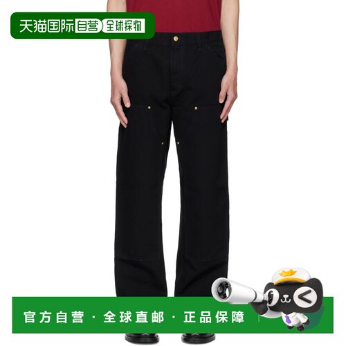 1h可退 香港直邮CARHARTT WIP 男士 黑色 Double Knee 长裤 I0315