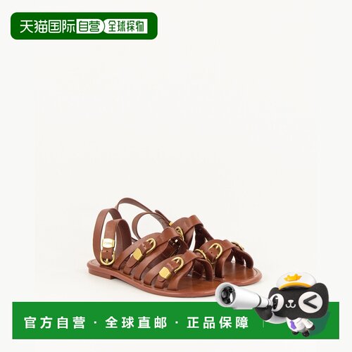自营欧洲直邮Sessun思溯 Maximus女士焦糖棕皮革凉鞋
