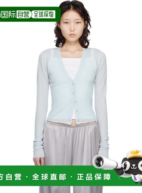 1h可退 香港直邮SKIMS 女士 蓝色 Featherweight Cashmere 开衫 T
