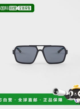 自营欧洲直邮Prada普拉达 Linea Rossa系列男士黑色尼龙防护紫外