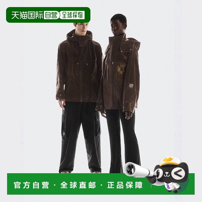自营欧洲直邮ON昂跑 LOEWE联名巧克力棕聚酯纤维防水连帽外套男女