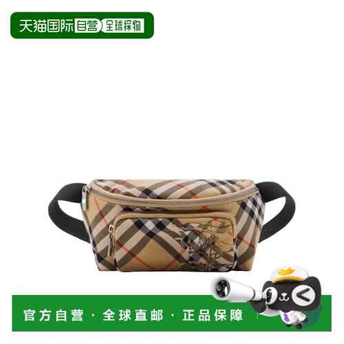 1h可退 香港直邮BURBERRY 男士斜挎包 81067141 CO 棕色 小号格纹