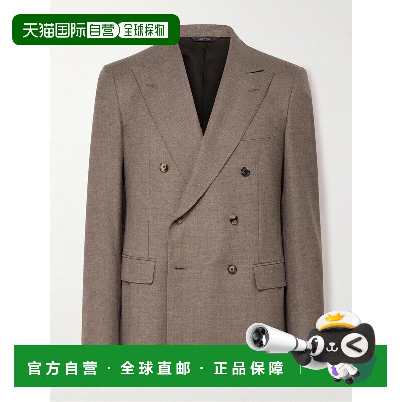 1h可退 美国直邮Loro Piana 诺悠翩雅 男士 Virgin 双排扣羊毛/斜