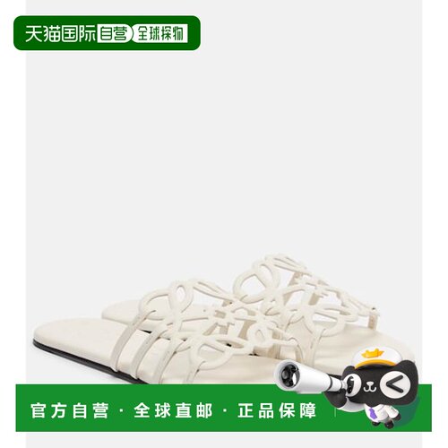 香港直邮LOEWE 罗意威 女士 Anagram 花瓣编织鞋凉拖凉鞋皮质