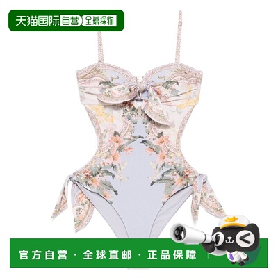 香港直邮ZIMMERMANN 女士泳装 1929WRS251BUF SS2025 花色 抹胸连