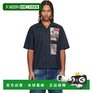 1h可退 香港直邮Diesel 迪赛 男士 海军蓝 S-Brack-A-Ajfy 衬衫 A