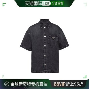 男士 普拉达 香港直邮Prada GEC 99新未使用 徽标细节牛仔衬衫