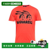 香港直邮Dsquared2 red红色 二次方 1h可退 男士 T恤 舒适时尚