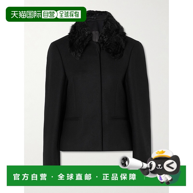 1h可退 香港直邮TOTÊME 女士 皮毛饰边再生羊毛混纺夹克 251WRO01