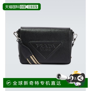 香港直邮Prada 男士 1h可退 普拉达 舒适时 小牛皮肩包 black黑色
