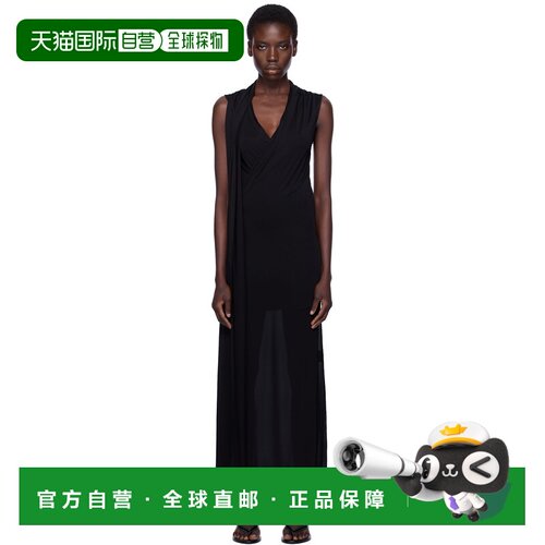 1h可退 香港直邮toteme 女士 TOTEME 黑色 Overlapped Scarf 连衣