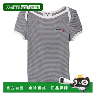 Bateau 罗纹平纹针织 香港直邮Miu 恤 Petit MJN Miu