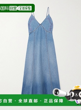 香港直邮Chloe 蔻依 女士 长款喇叭牛仔连衣裙 CHC24SDR01152修身