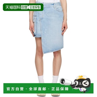 1h可退 香港直邮off-white 女士 蓝色 Toybox Painted 牛仔短裙 O