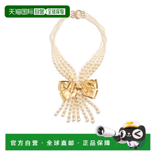 香港直邮VALENTINO 女士项链 WJ0BK4NBS9P8 SS2026 米白色 蝴蝶结