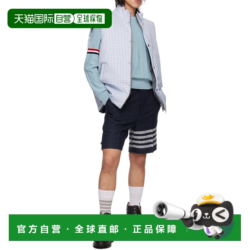 香港直邮Thom Browne 毛边羊毛四条纹短裤 MTC221TF0513