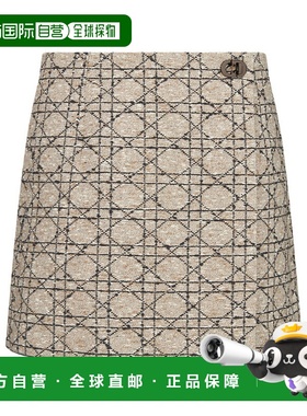 香港直邮Dior 格纹裙裤 551P45C7757迪奥微喇