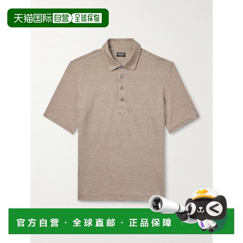Zegna 杰尼亚 男士 短袖Polo衫 UF352A9F770亚麻