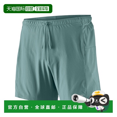 自营欧洲直邮Patagonia Strider Pro男士蓝色聚酯纤维跑步短裤