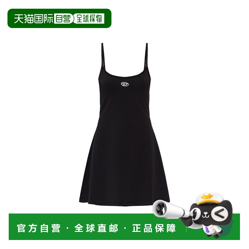 香港直邮Diesel 迪赛 女士 D-Newhop-Od 橢圓形 D 標誌迷你連身裙