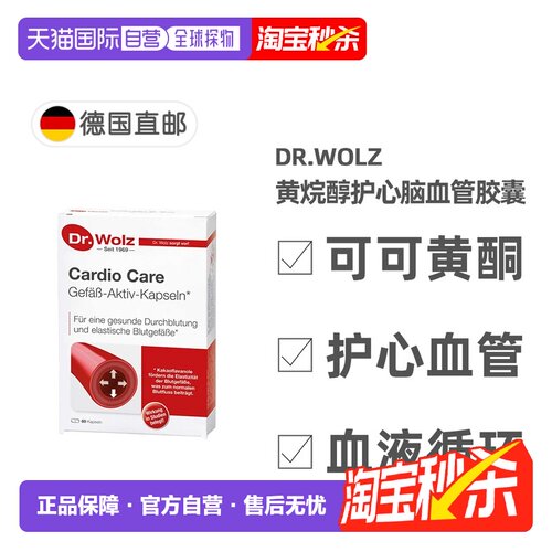 欧洲直邮德国可可黄烷醇100mg胶囊血管弹性血液循环心脑血管60粒