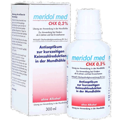 欧洲直邮德国药房Meridol辅助牙周炎漱口水300ml牙龈炎口腔炎正品