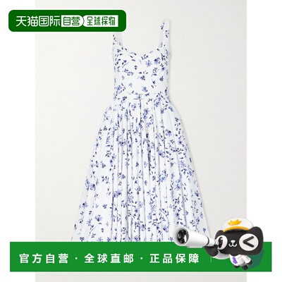 1h可退 香港直邮EMILIA WICKSTEAD 女士 Elita 束带印花棉质府绸