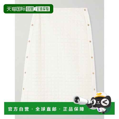 1h可退 香港直邮Moncler 盟可睐 女士 shell 绗缝中长半身裙 0932