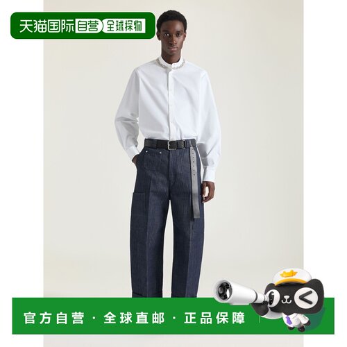 自营欧洲直邮Givenchy纪梵希 男士白色棉质长袖衬衫男装刺绣水晶