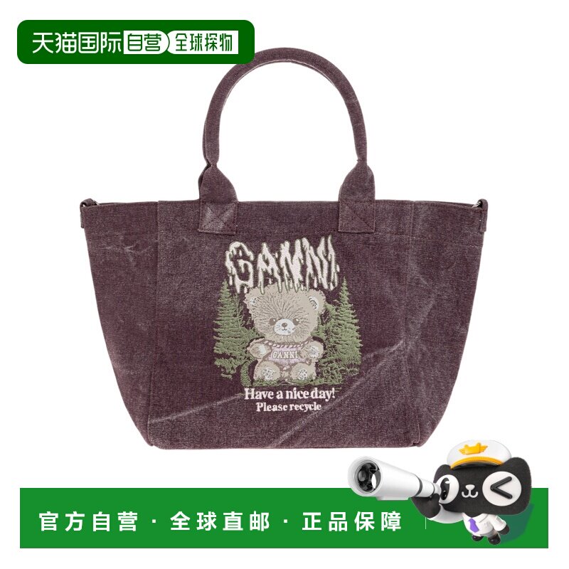 Ganni 双手柄单肩包 C2080039托特包手提包布包 【付后1h可退】