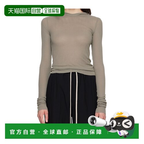 香港直邮RICK OWENS 女士T恤 RP02F5210RC48 AW2026 灰色 半透明