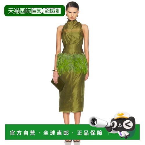 1h可退 美国直邮Staud 女士 Bisou 真丝连衣裙 R26F2197SZ