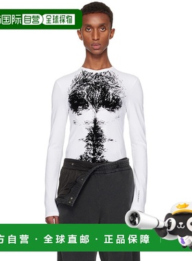 1h可退 香港直邮Y PROJECT 男士 白色 Hairy Chest 长袖 T 恤 204