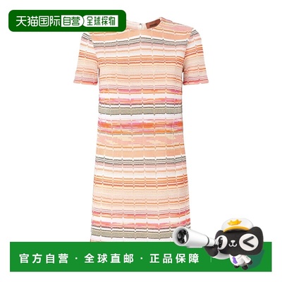 1h可退 香港直邮MISSONI 米索尼 女士 短袖迷你连衣裙 DS25SG1HBR